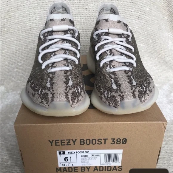 adidas gazelle silver green womens Adidas Yeezy Boost 380 'Pyrite' – DTLR main image 0